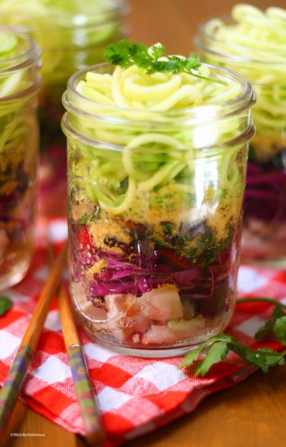 Mason Jar "Instant" Ramen Zoodles