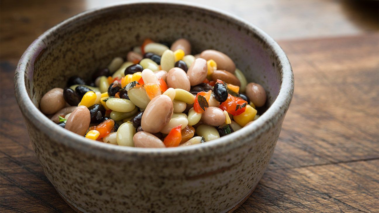 bean salad in a bowl