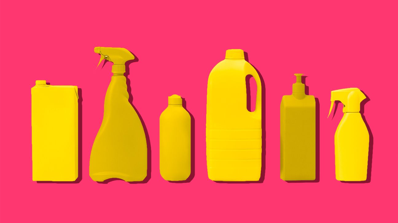 cleaning products colorful