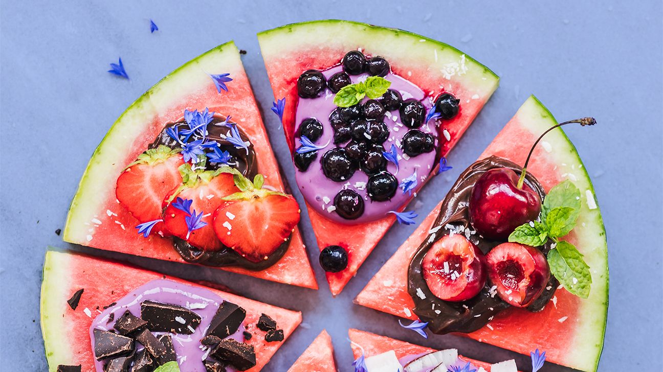 vegan snack recipe for watermelon pizza