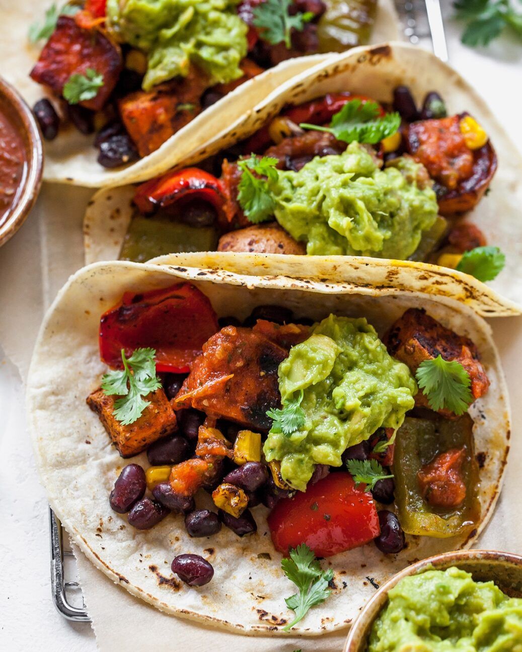 black bean sweet potato vegan tacos