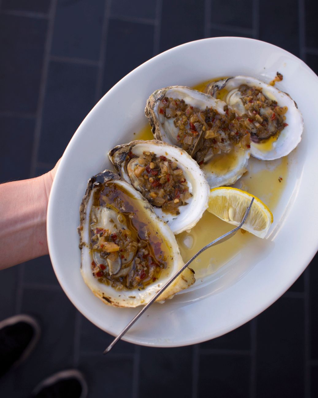 grilled oysters with roasted garlic butter grill recipes