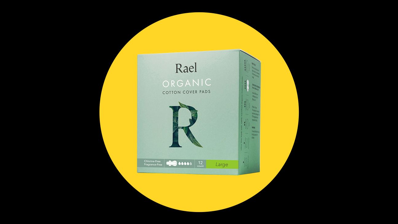 Rael Reusable Pads Menstrual, Organic Cotton Cover Pads (3 count