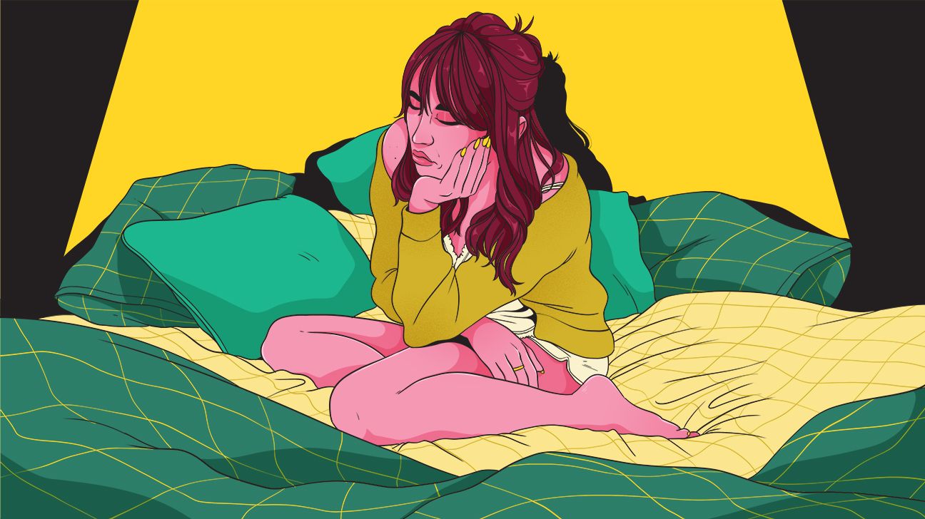 Illustration depicting masturbation depression