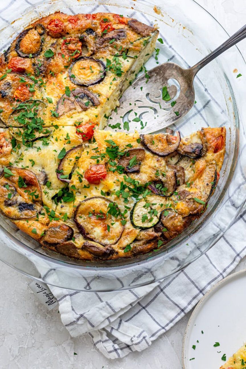 Crustless quiche for a high protein breakfast