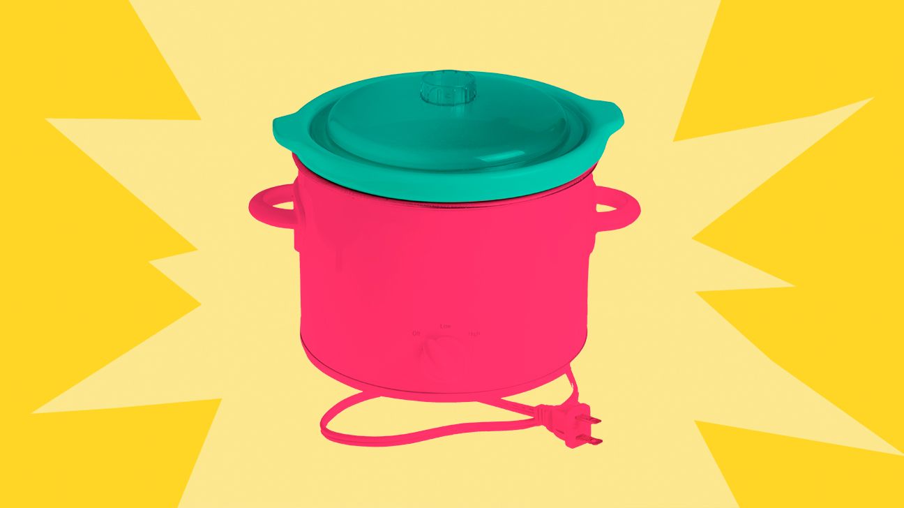 crock pot on yellow background header crop