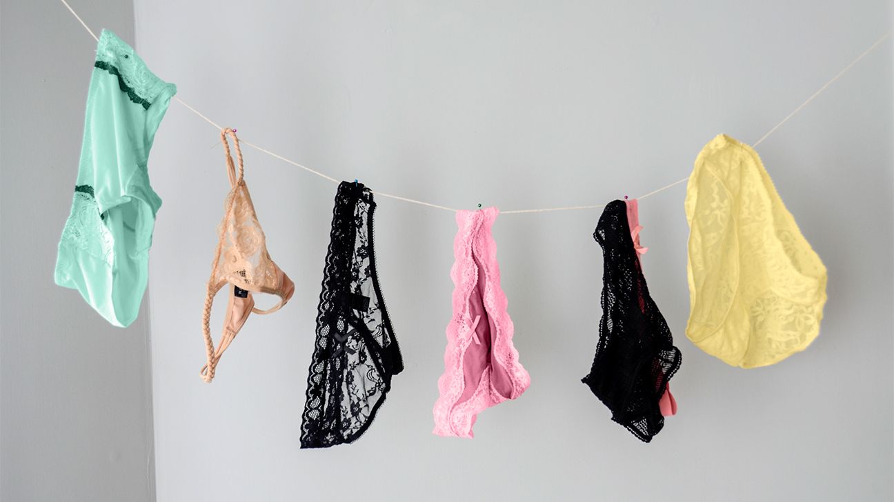 underwear hanging on a line