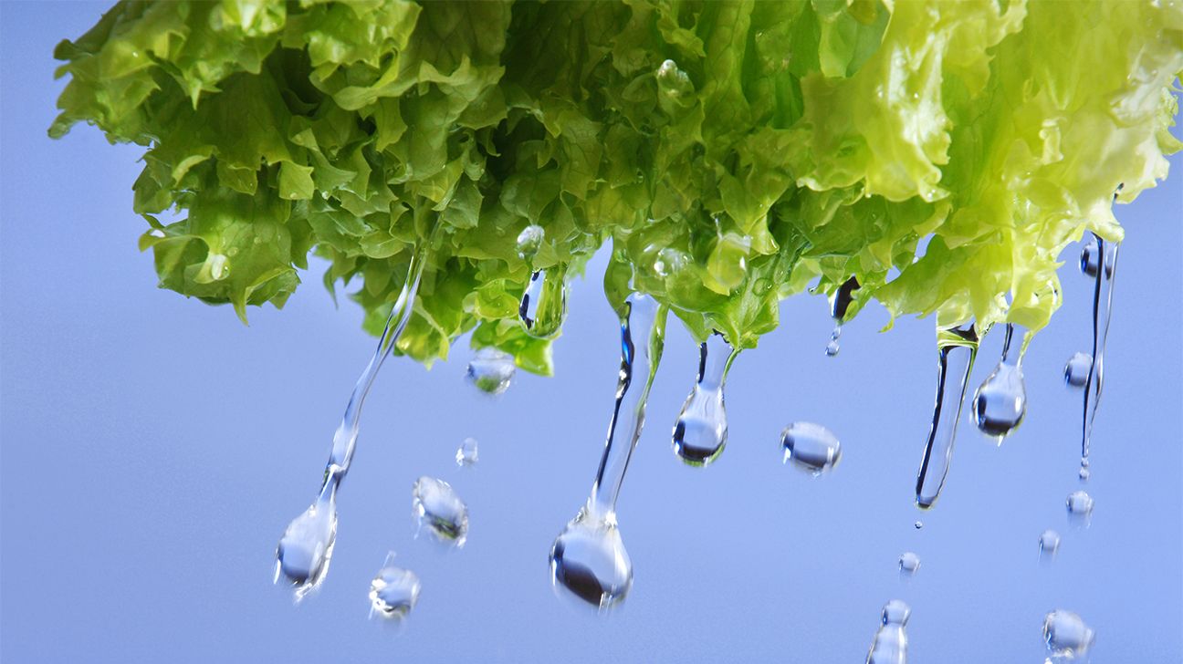 washing vegetables