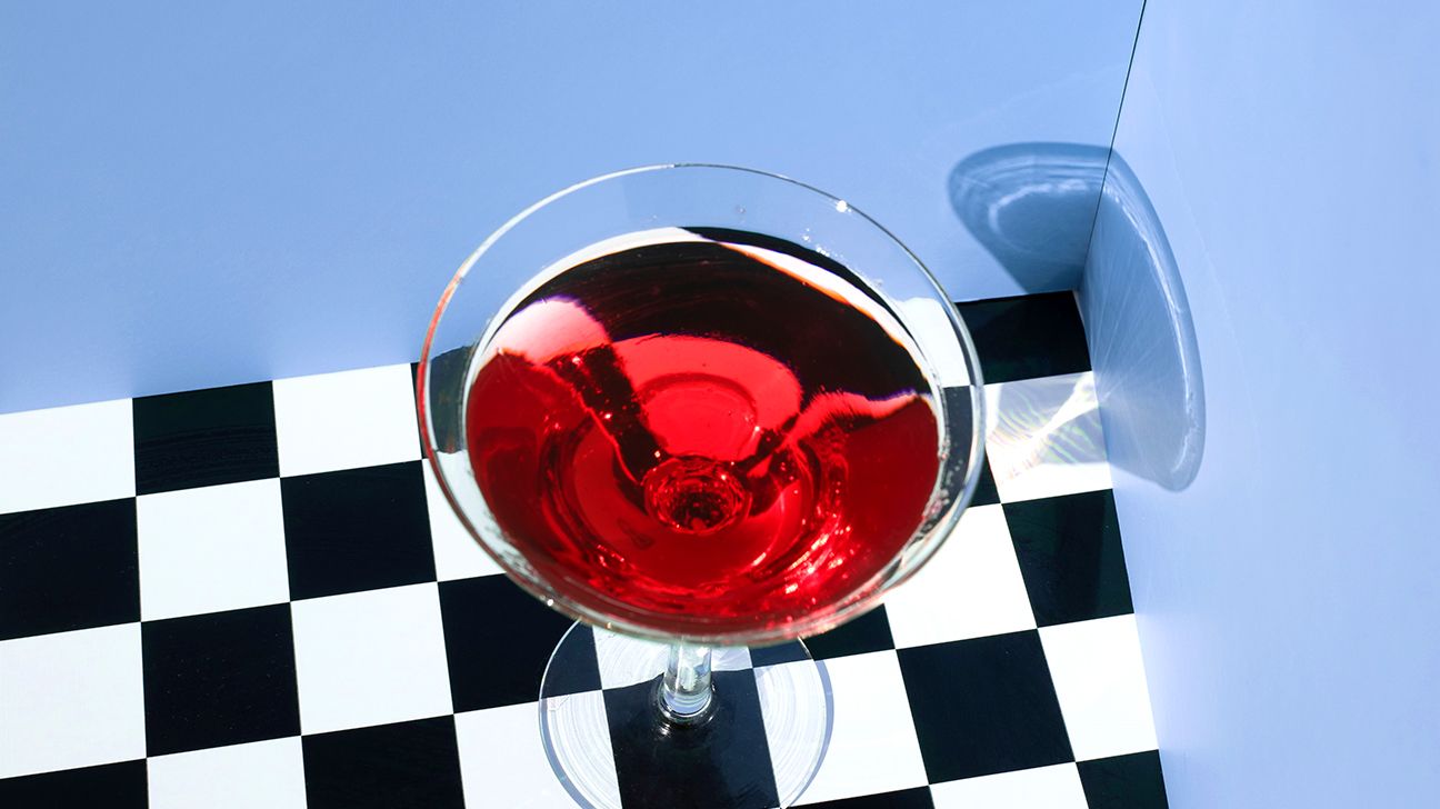Martini glass full of alcohol, a depressant header