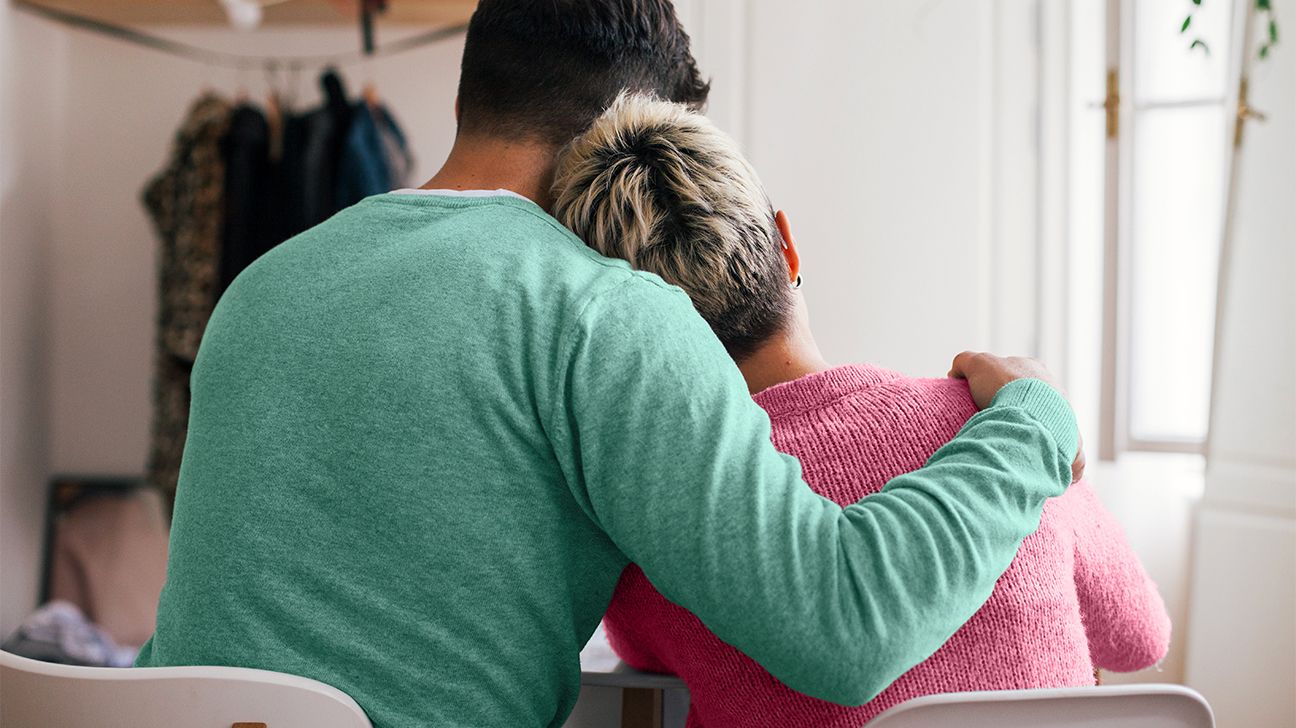 couple supporting each other through depression header