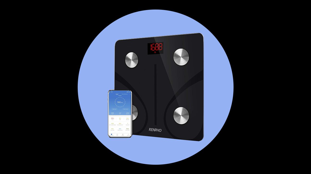 RENPHO Digital Body Weight Scale, Bluetooth Smart Scales for Weight, 400 lbs, White, Size: 11 inch x 11 inch x 0.8 inch