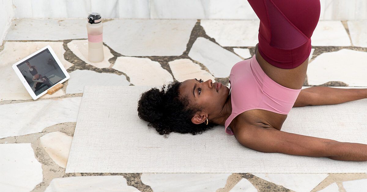 Young girl relaxes in a yoga pose | Young pretty girl relaxe… | Flickr