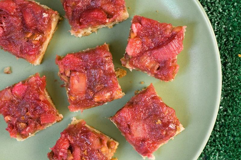 RhubarbAlmond Bars