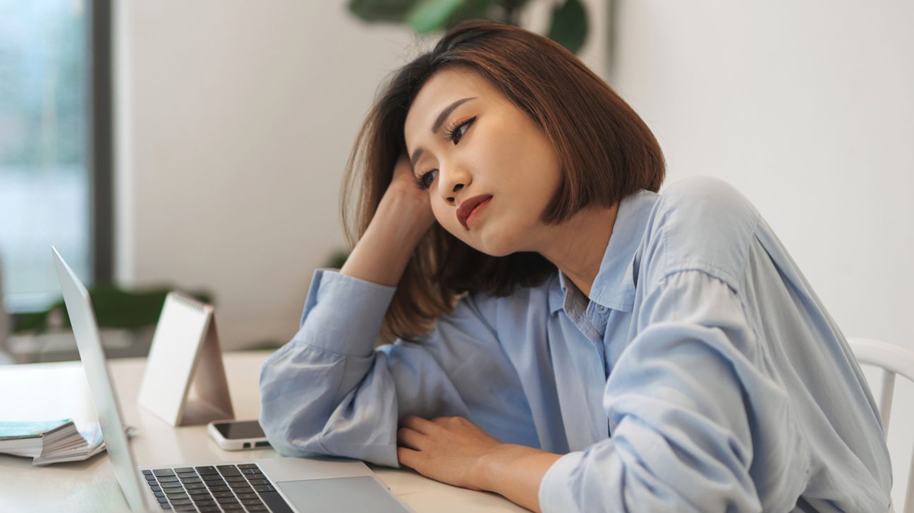 woman working remotely during pandemic