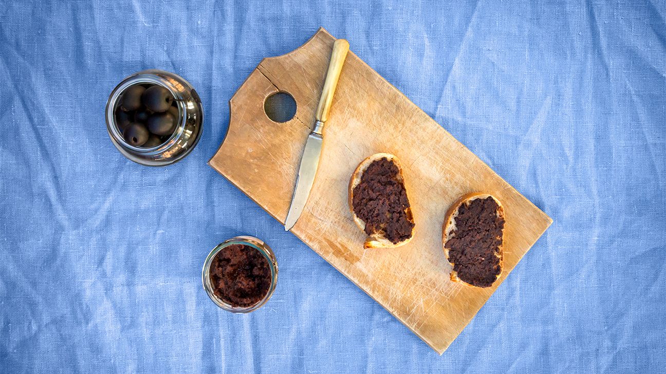 Toast on a wooden cutting board