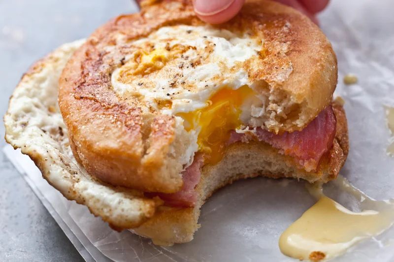 Egg-in-a-Nest Benedict Sandwiches