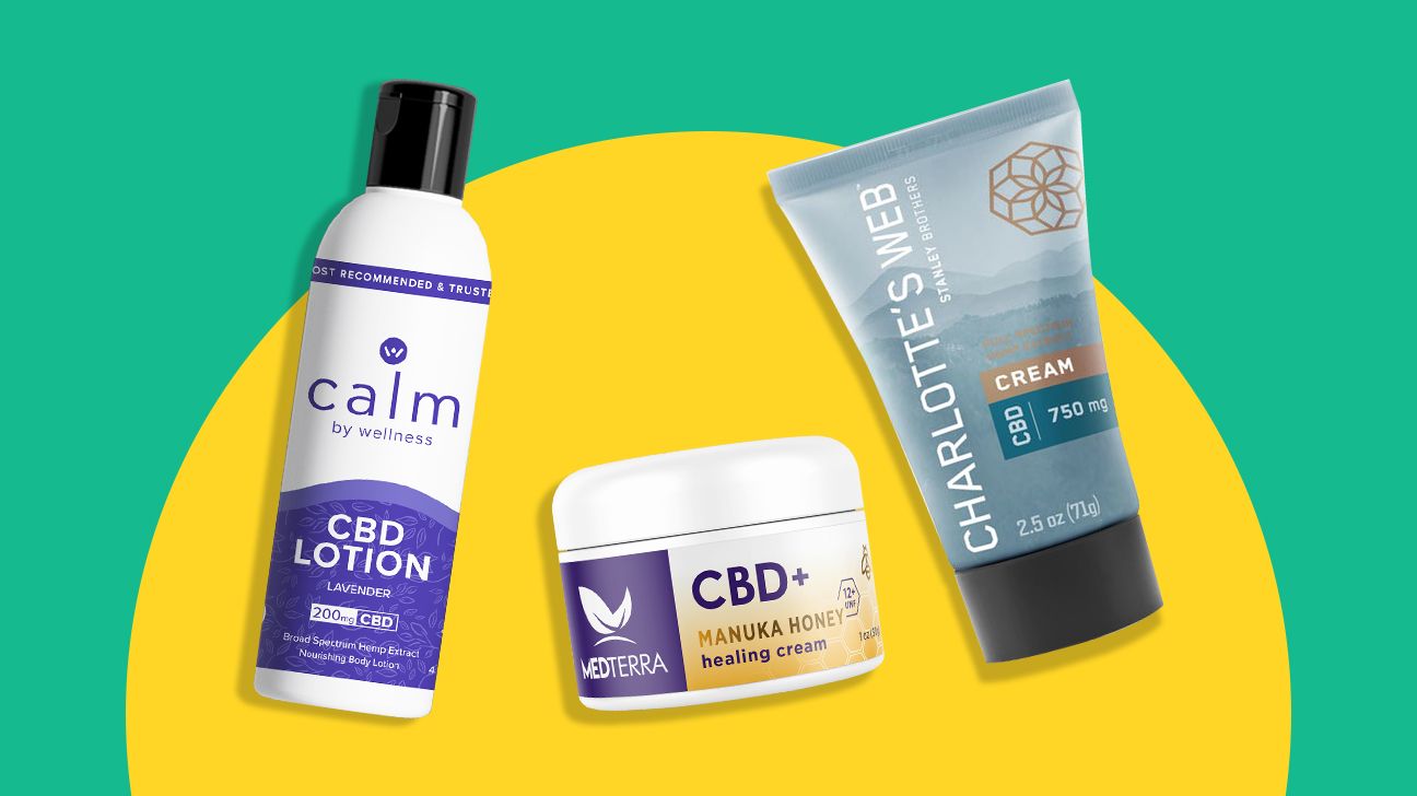 three bottles of the best cbd topical products