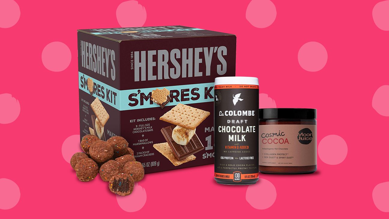 Gifts for chocolate lovers: s'mores kit, truffles, chocolate milk, adaptogenic hot chocolate mix