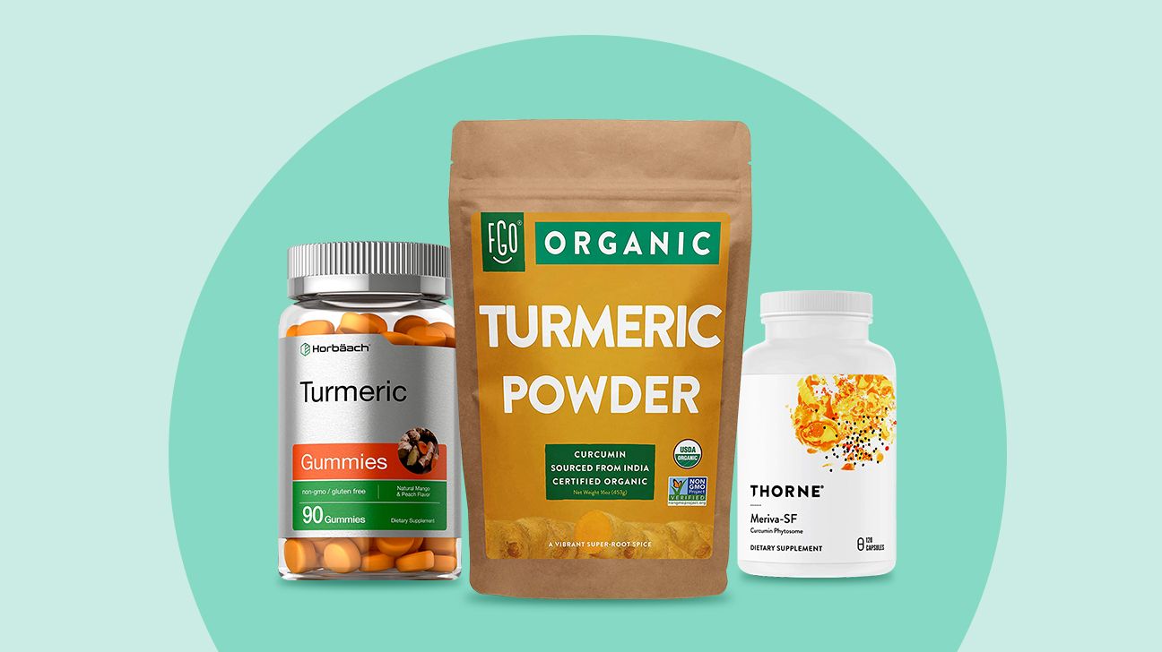 grouping of turmeric supplements