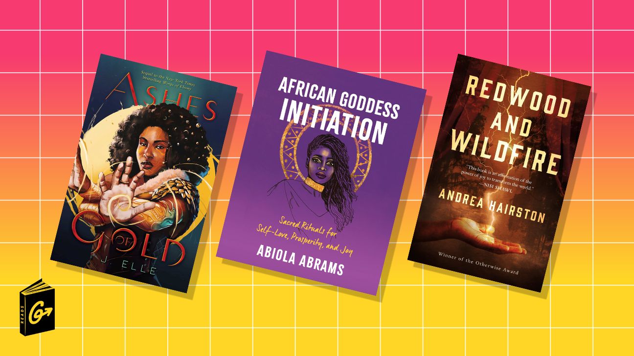 three books, Ashes of Gold, African Goddess Initiation, Redwood and Wildfire