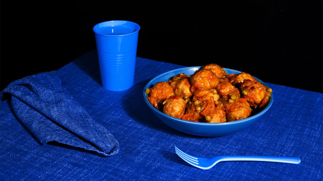 meatballs on blue background header