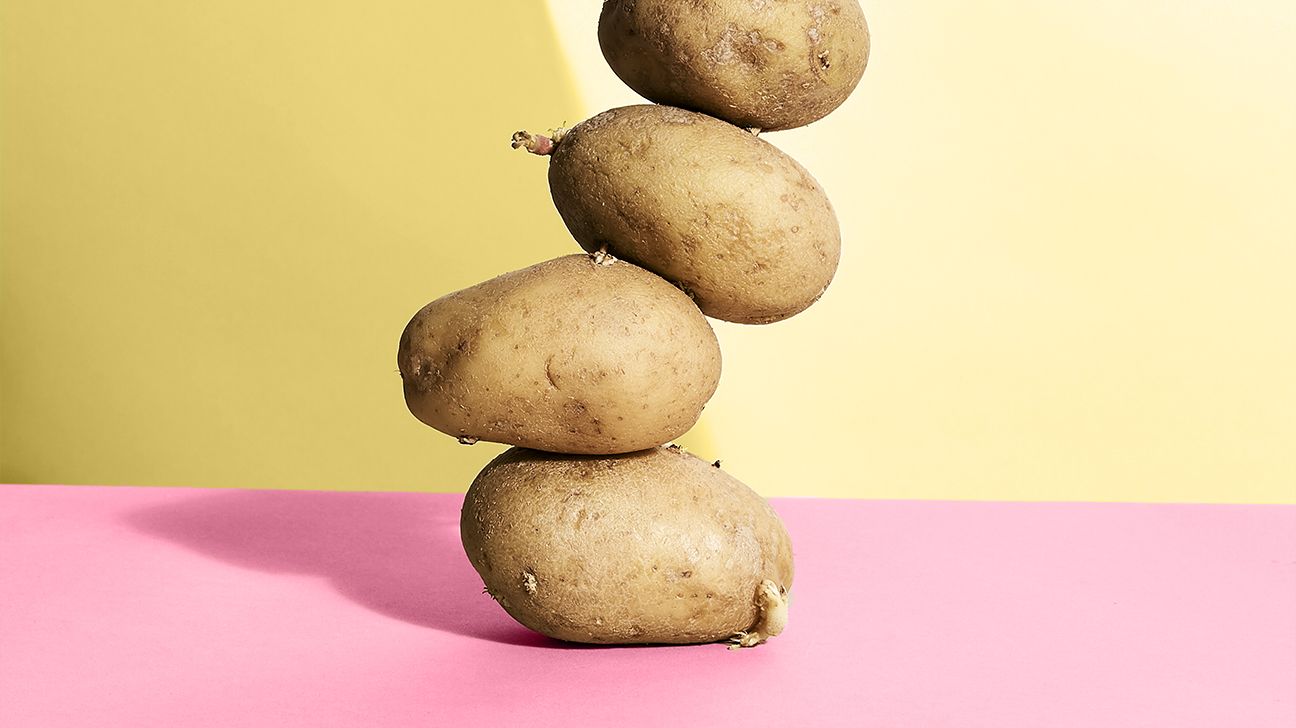 stack of potatoes