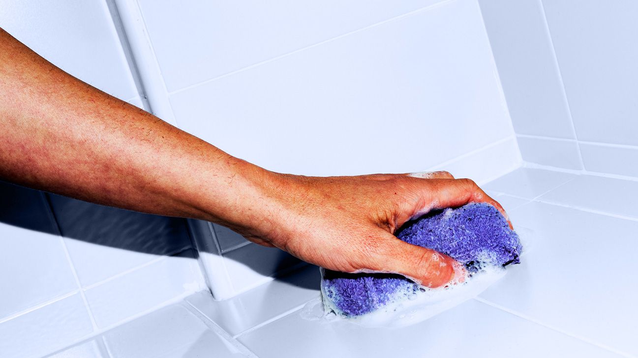 cleaning tile surface