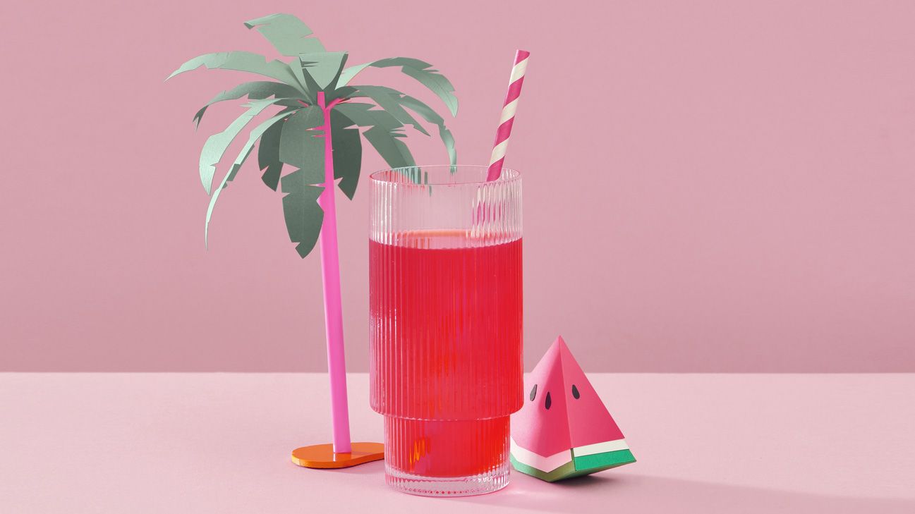 Glass of watermelon juice