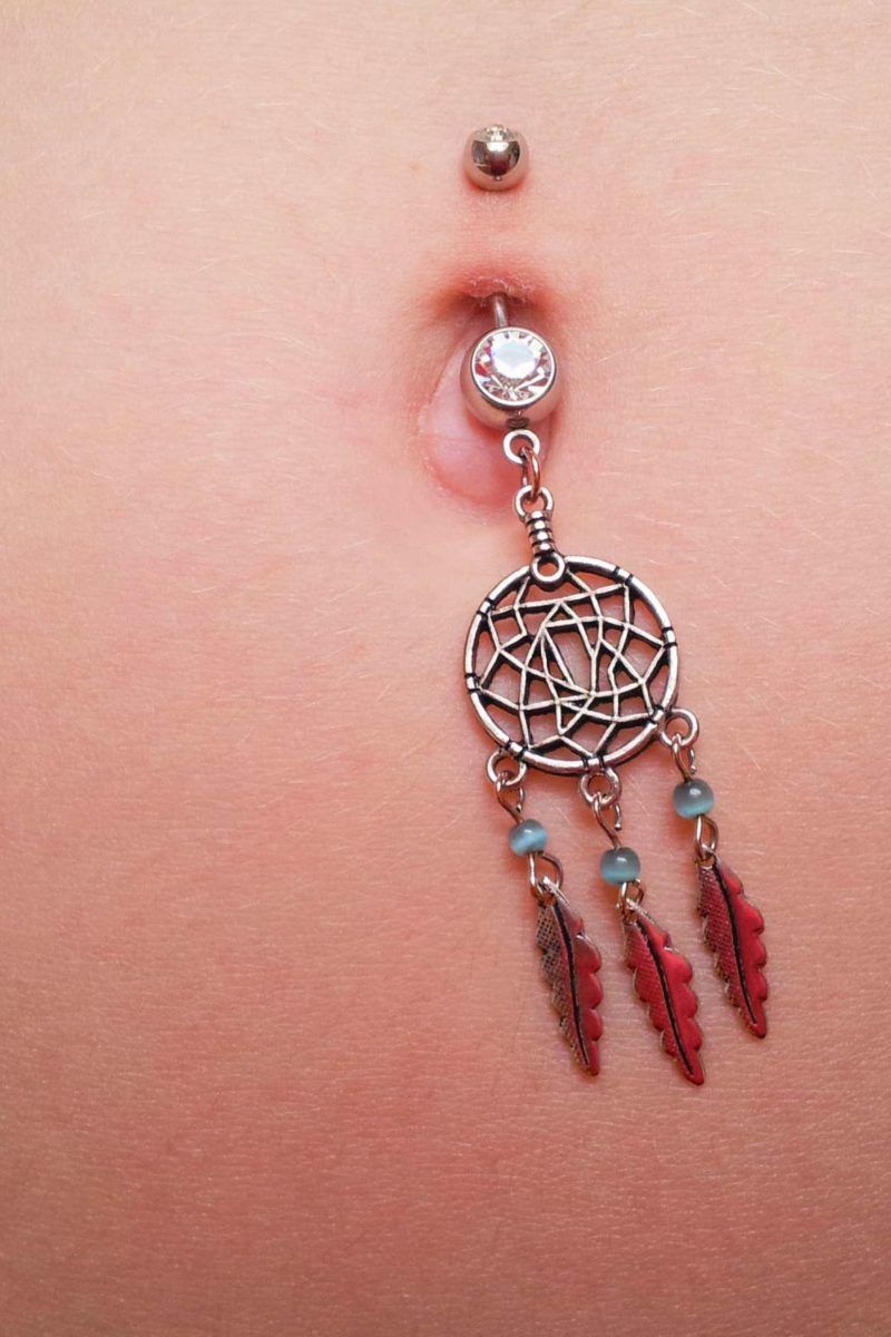 6Pcs 14G Belly Button Rings Dangle for Women Surgical Steel Navel Rings  Body Piercing Jewelry - Walmart.com