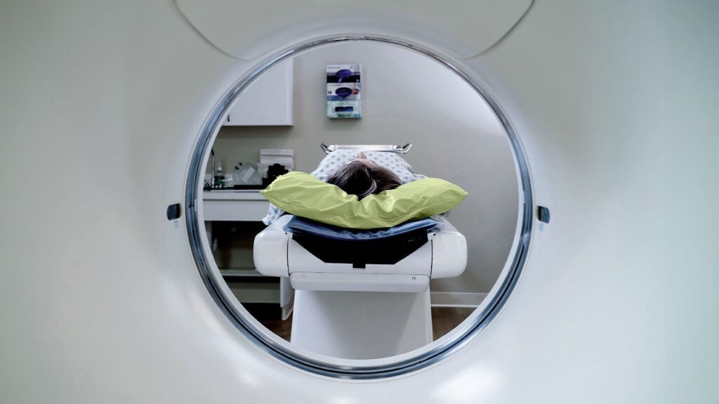 A CT scan for bladder cancer. -1