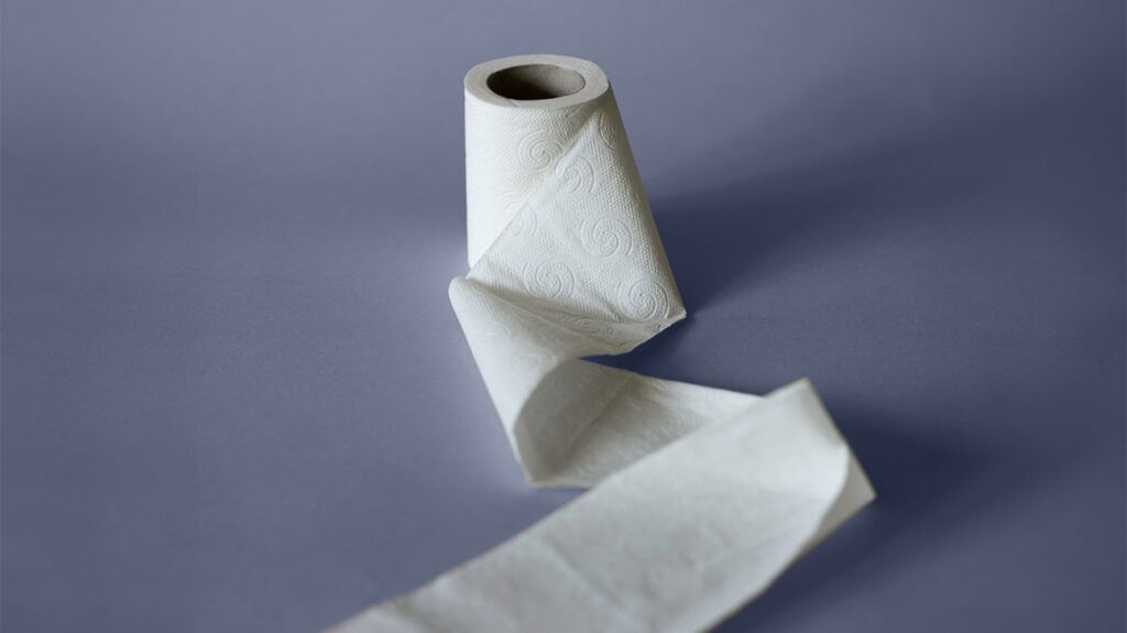 A roll of toilet paper representing osmotic diarrhea. -2