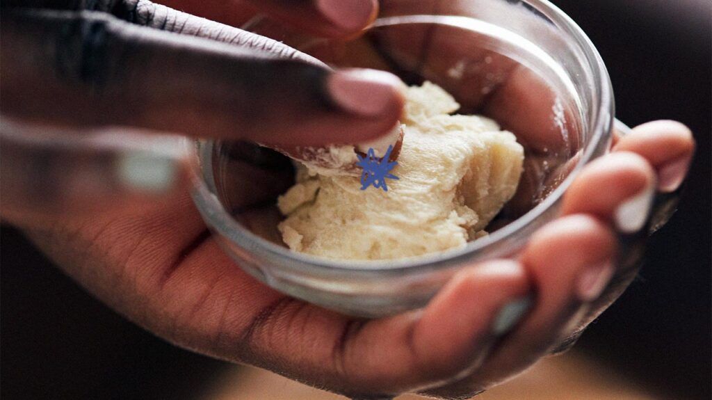 Shea butter in a glass bowl -2.