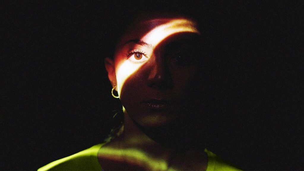 Shadows over the face of a person with a retinal tear or detachment.-2