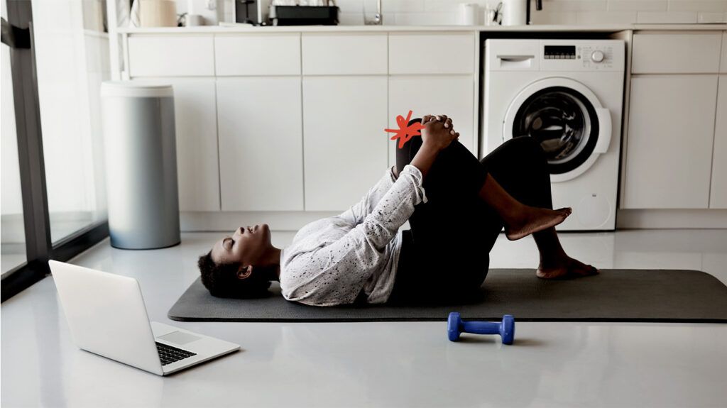 A person performing a yoga stretch-1.