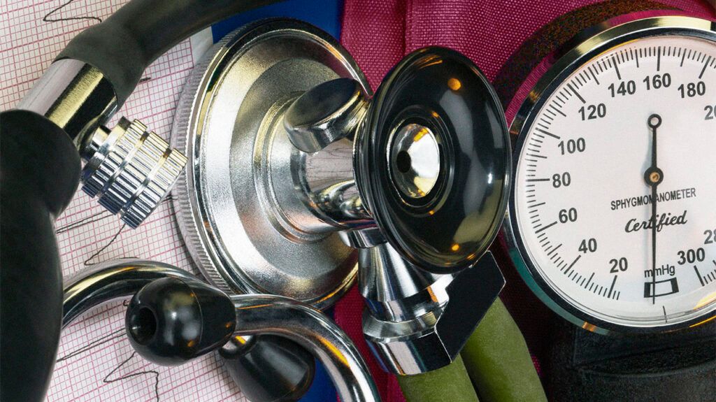 Close up of a stethoscope