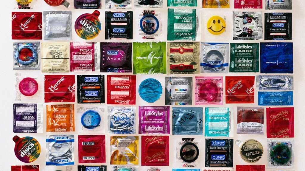 An assortment of condoms
