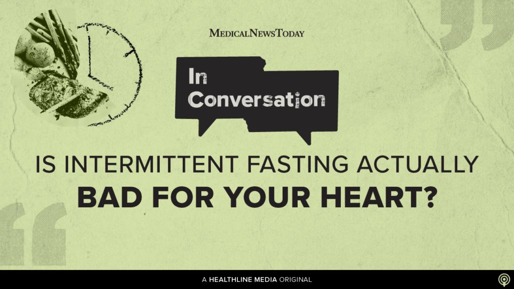 An illustration depicting food and a clock to represent intermittent fasting