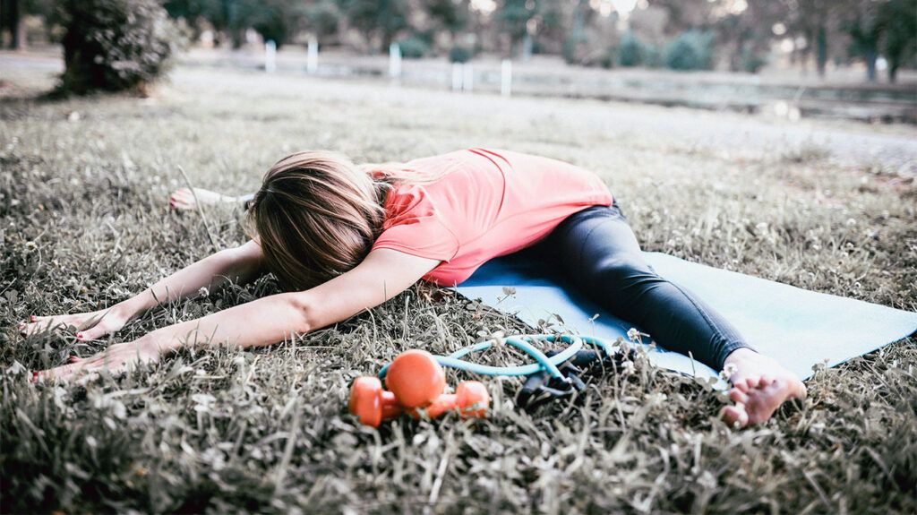 A person stretching in the park-2.