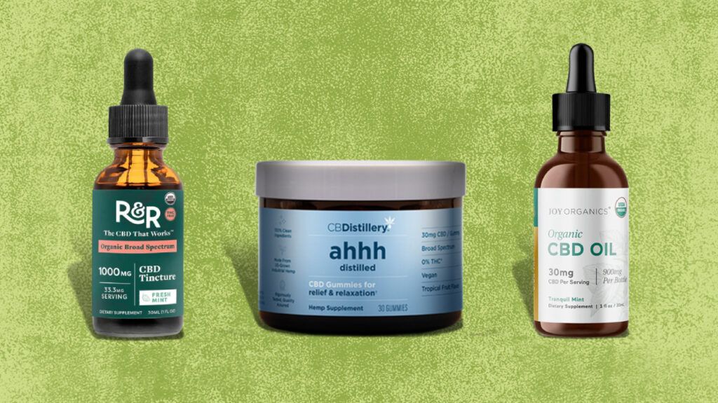 A selection of the best broad-spectrum CBD products, including oils and gummies.