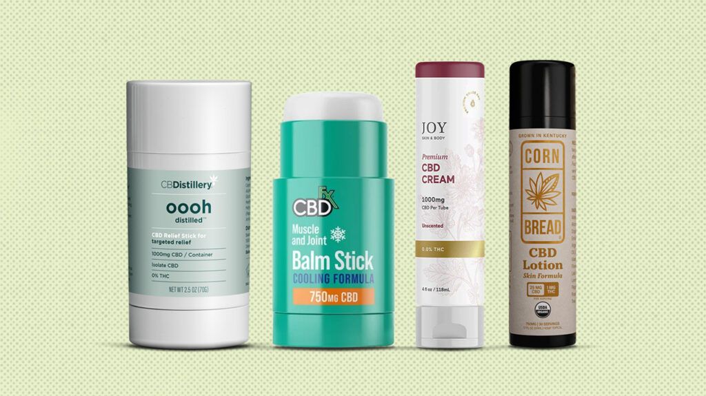 A selection of the best CBD creams, lotions, balms, and salves.