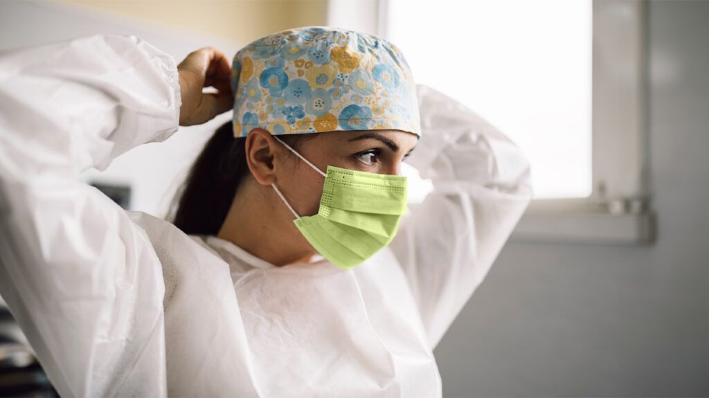 A surgeon preparing for surgery-1.