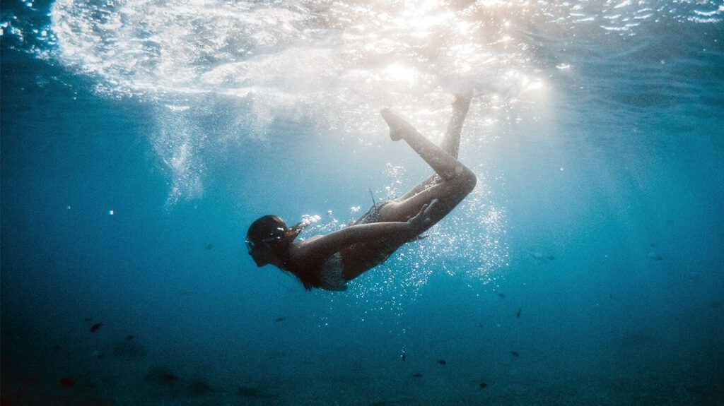 A person underwater 1