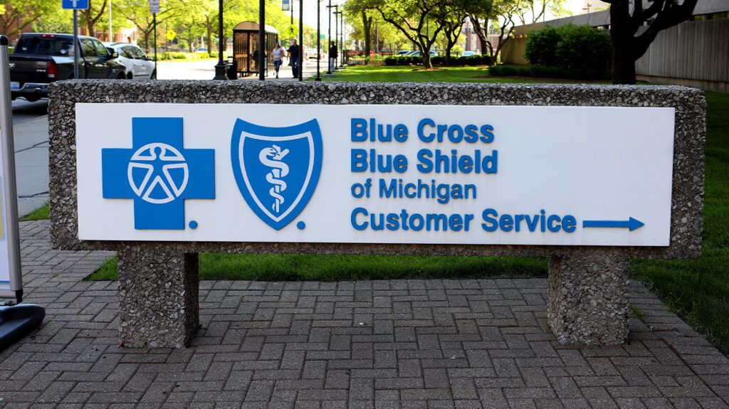 Blue Cross Blue Shield sign