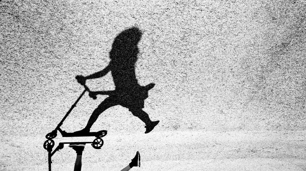 A child's shadow