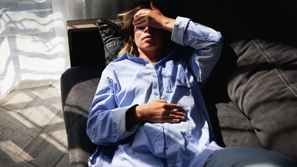 woman with headache