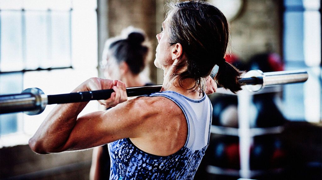 Person weight lifting
