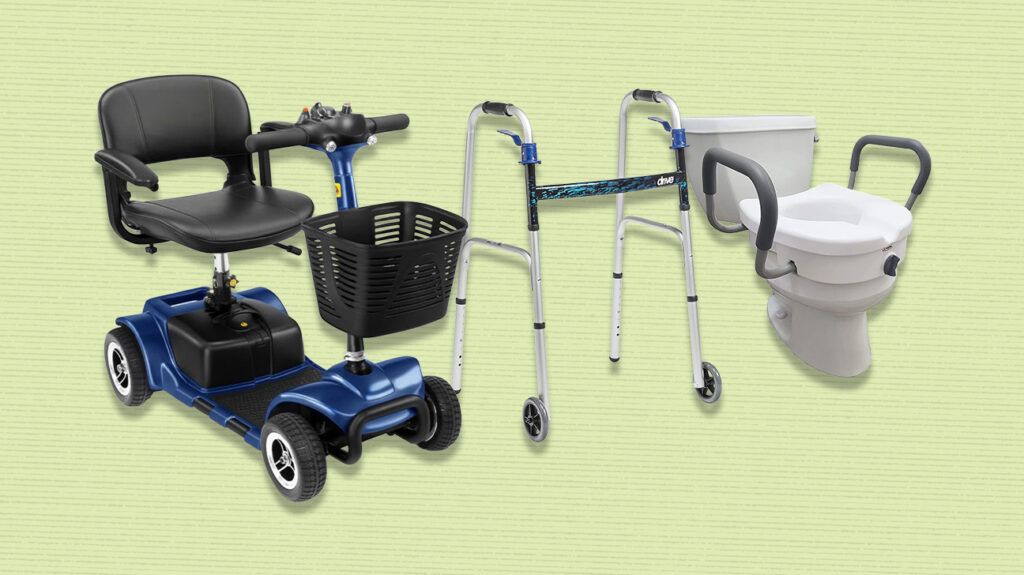 three different assistive devices