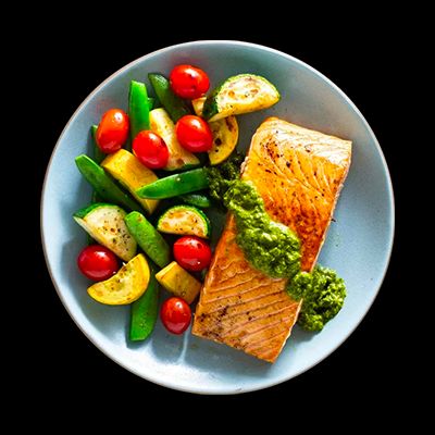 Sunbasket Seared salmon with chimichurri