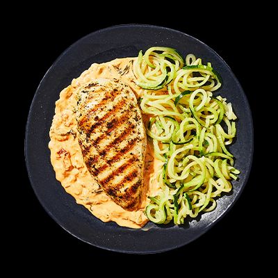 Factor Sun-Dried Tomato Chicken with Zucchini Noodles