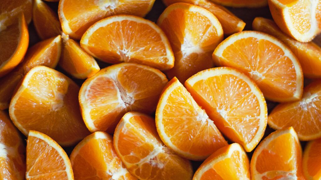 A big pile of orange slices.-1